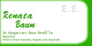 renata baun business card